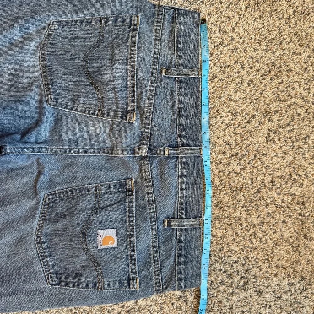 Carhartt Jeans Mens 36x32 Blue Relaxed Straight Fit B320 WTB Denim Workwear